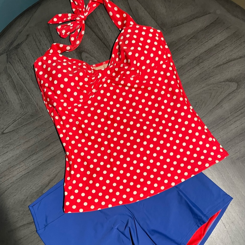 DownEast Tankini Swim Top w/ Hapari Swim Boy Shorts